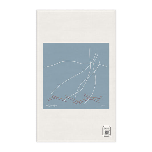 "Back Country" Abstract Tea Towels - Stylish Cotton & Poly Fabric Kitchen Decor for Your Mountain Vacation Rental Home