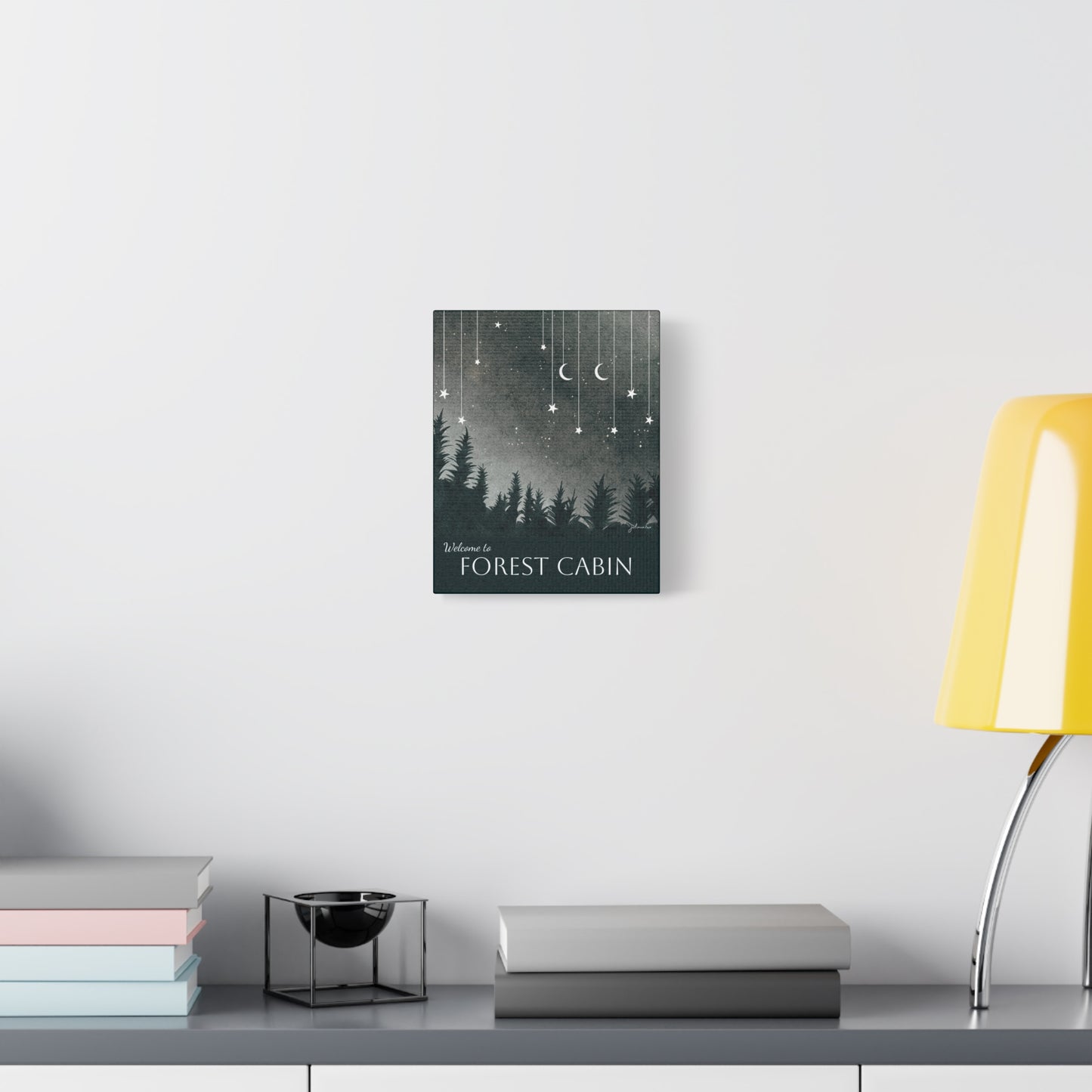 Personalized Airbnb Welcome Sign for Your Cabin in the Woods Vista Nuovo Fine Art Prints by Juliana2me