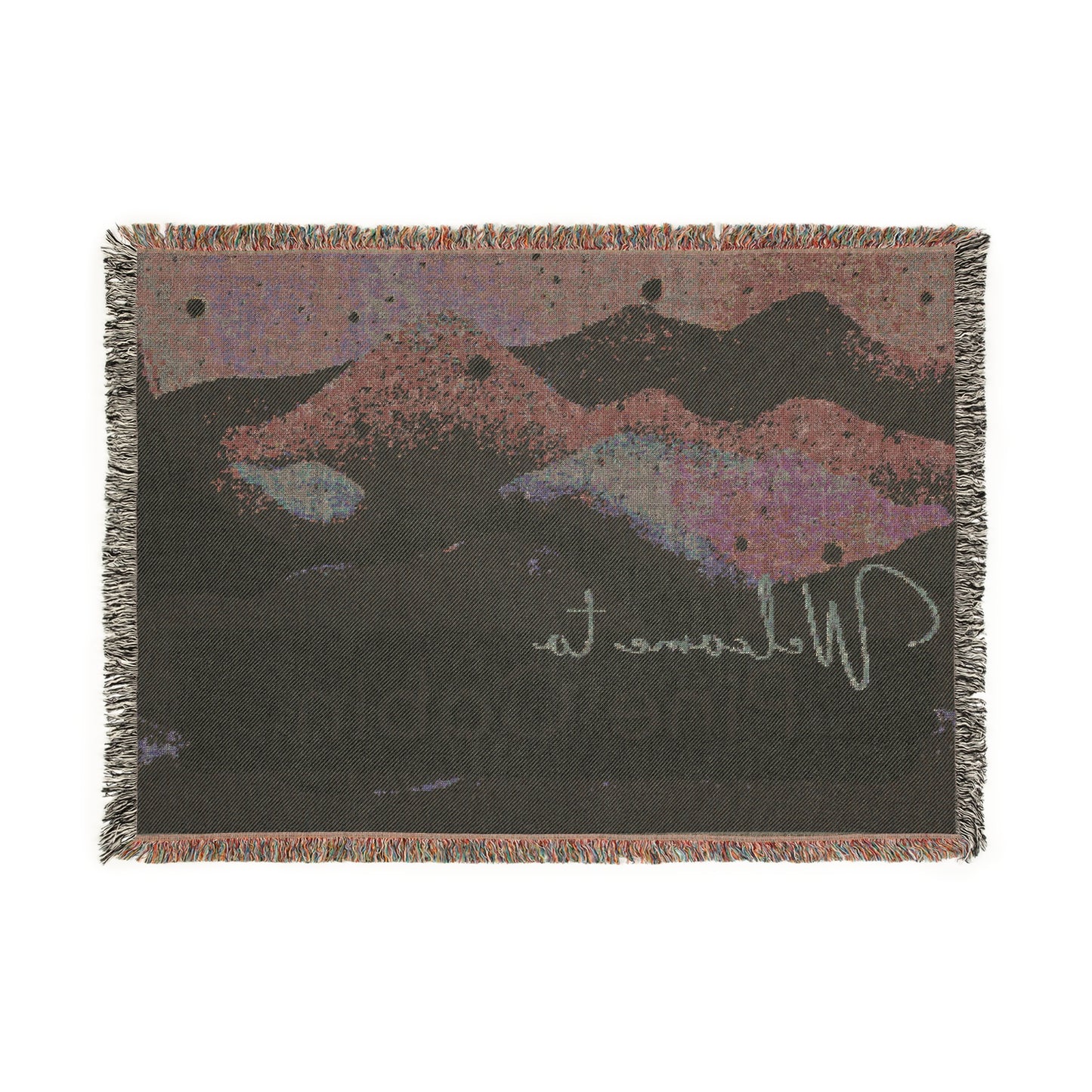 Personalized Mountain Welcome Woven Blanket Vista Nuovo Fine Art Prints by Juliana2me