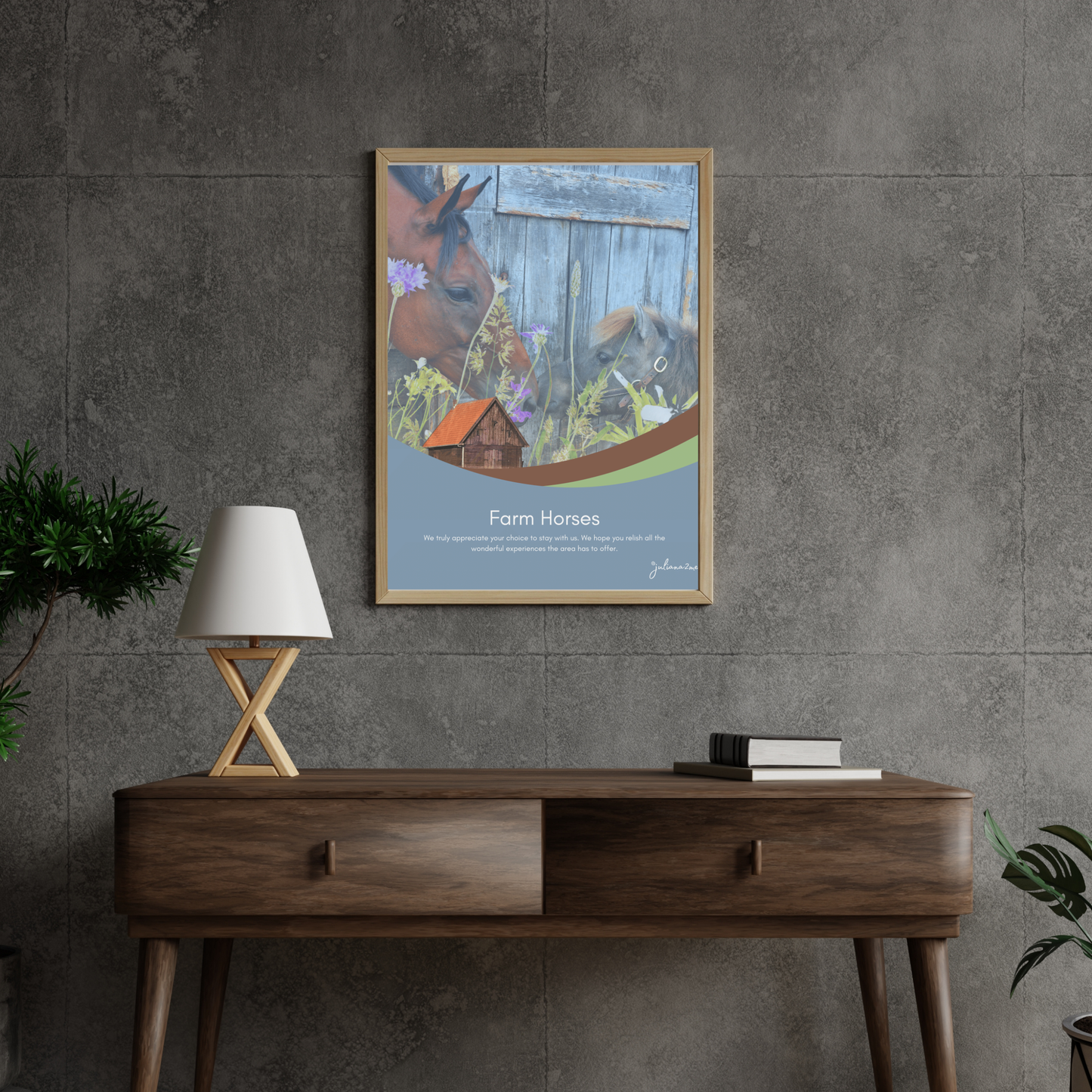"Wonderful Welcome" Semi-Custom Airbnb Welcome Sign with your Photo Vista Nuovo Fine Art Prints by Juliana2me