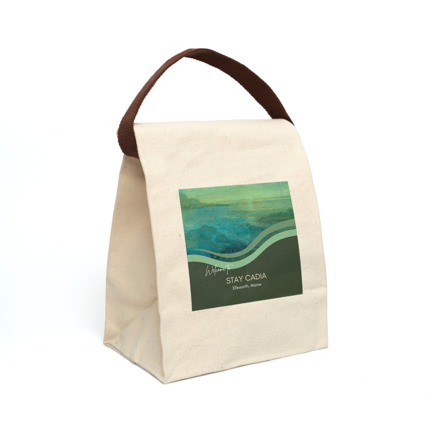 Eco-Friendly Canvas Lunch Bag with Strap, Stylish Lunch Tote, Reusable Lunch Bag, Perfect for Work & School, Personalized Gift Vista Nuovo Fine Art Prints by Juliana2me