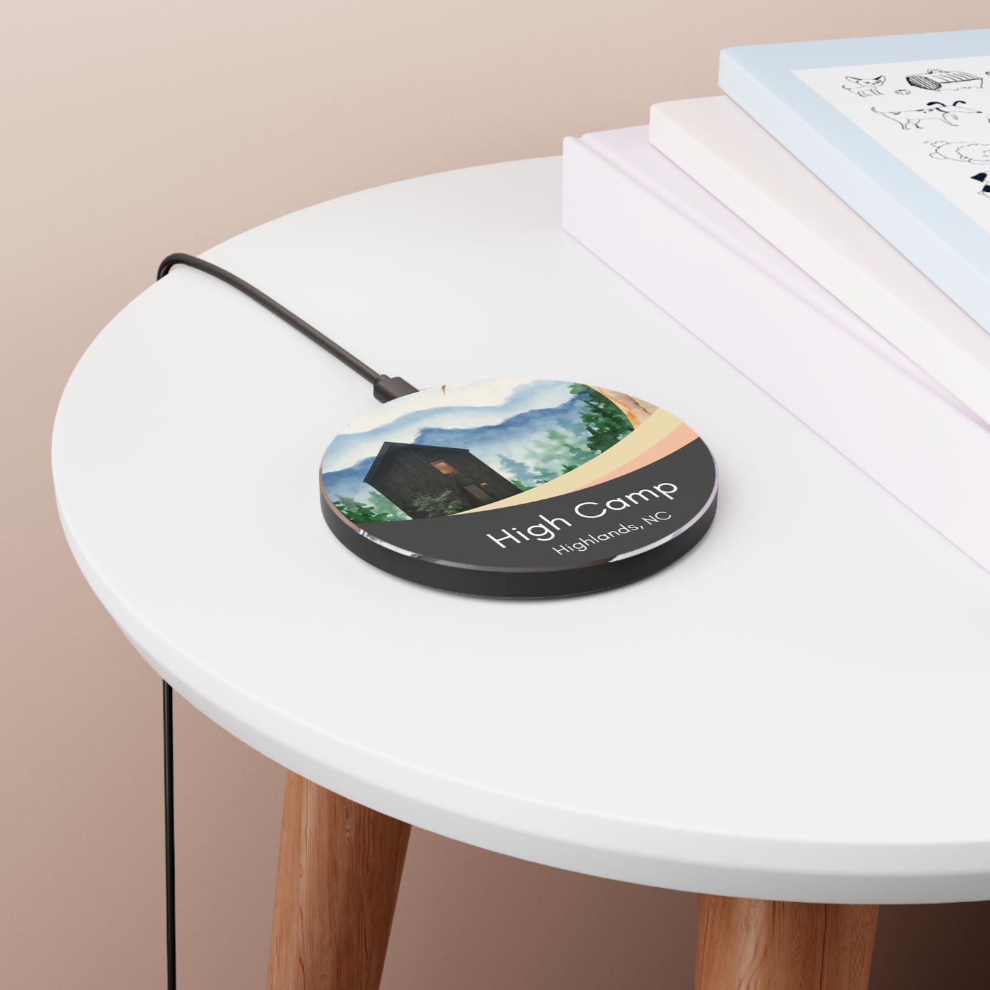 Custom "Dreamscape" Wireless Charger - Fast Charging Pad, Unique Airbnb Hospitality Item Vista Nuovo Fine Art Prints by Juliana2me