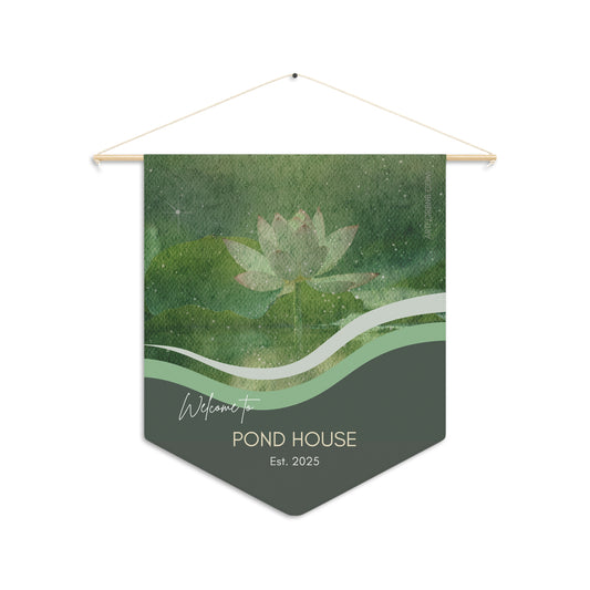 Pennant Wall Decor, Personalized Pond Theme for Airbnb Hosts