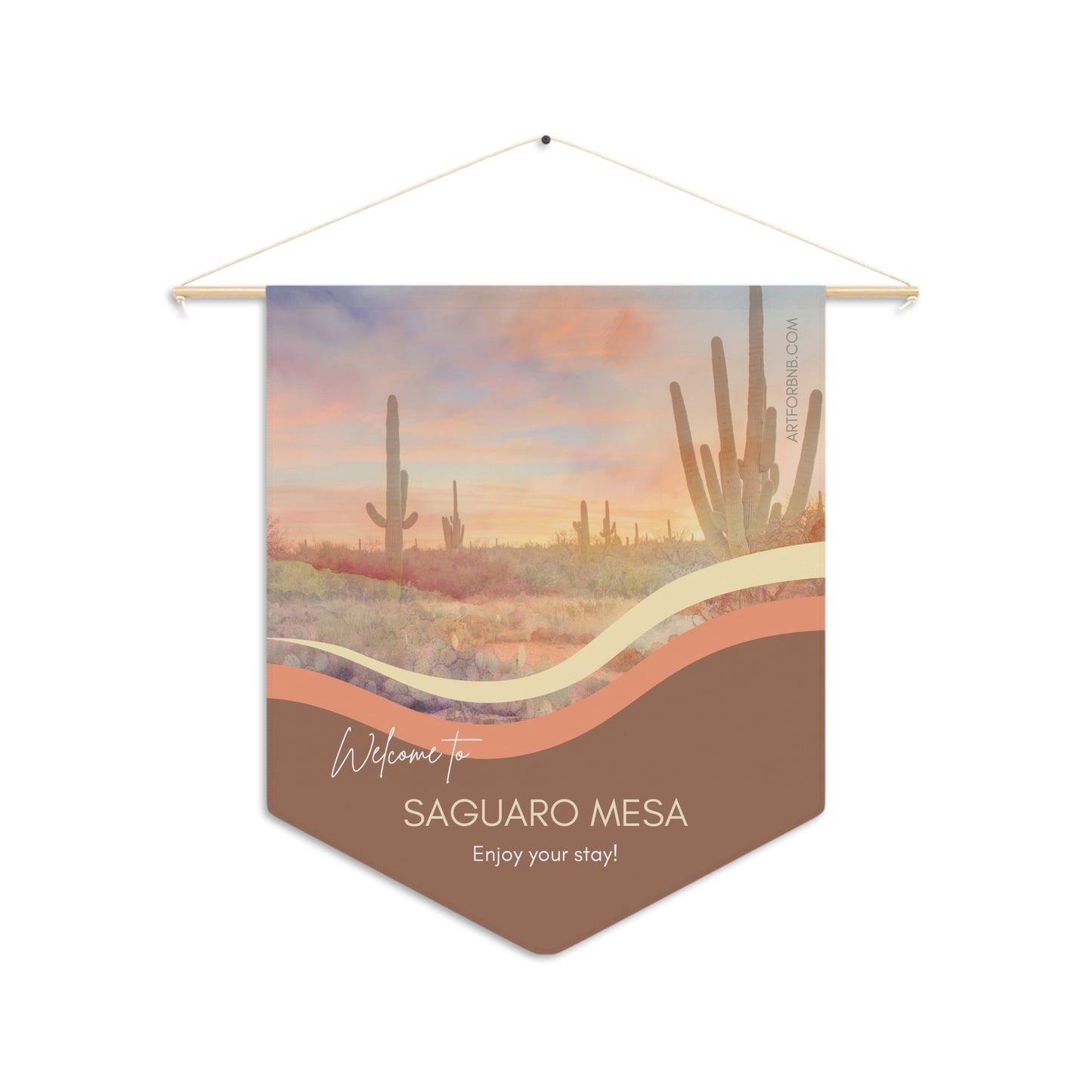 SAGUARO Welcome Pennant for Airbnb Hosts Vista Nuovo Fine Art Prints by Juliana2me