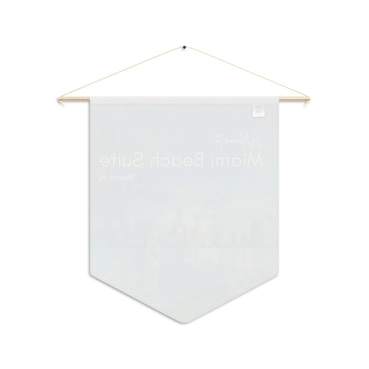 Welcome to Miami Beach Suite Pennant, Coastal Home Decor, Airbnb Beach House Wall Art, Personalized with the name of your STR