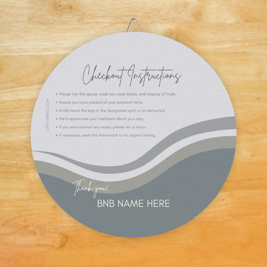 Airbnb Checkout Signs