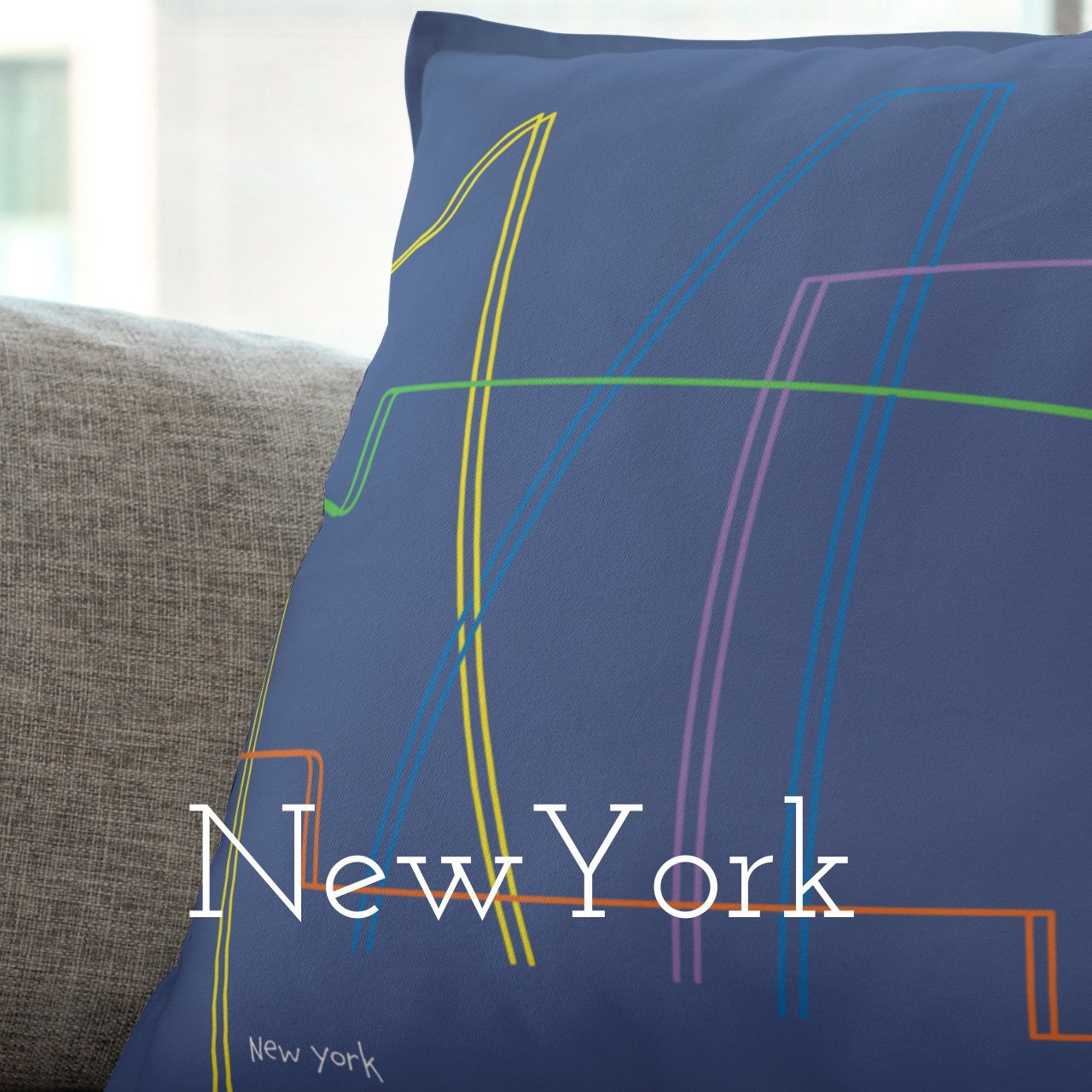 Mini Major Cities Pillows For Airbnb/Vrbo/Homeaway Vacation Rental Homes in and Around the Cities Vista Nuovo Fine Art Prints by Juliana2me