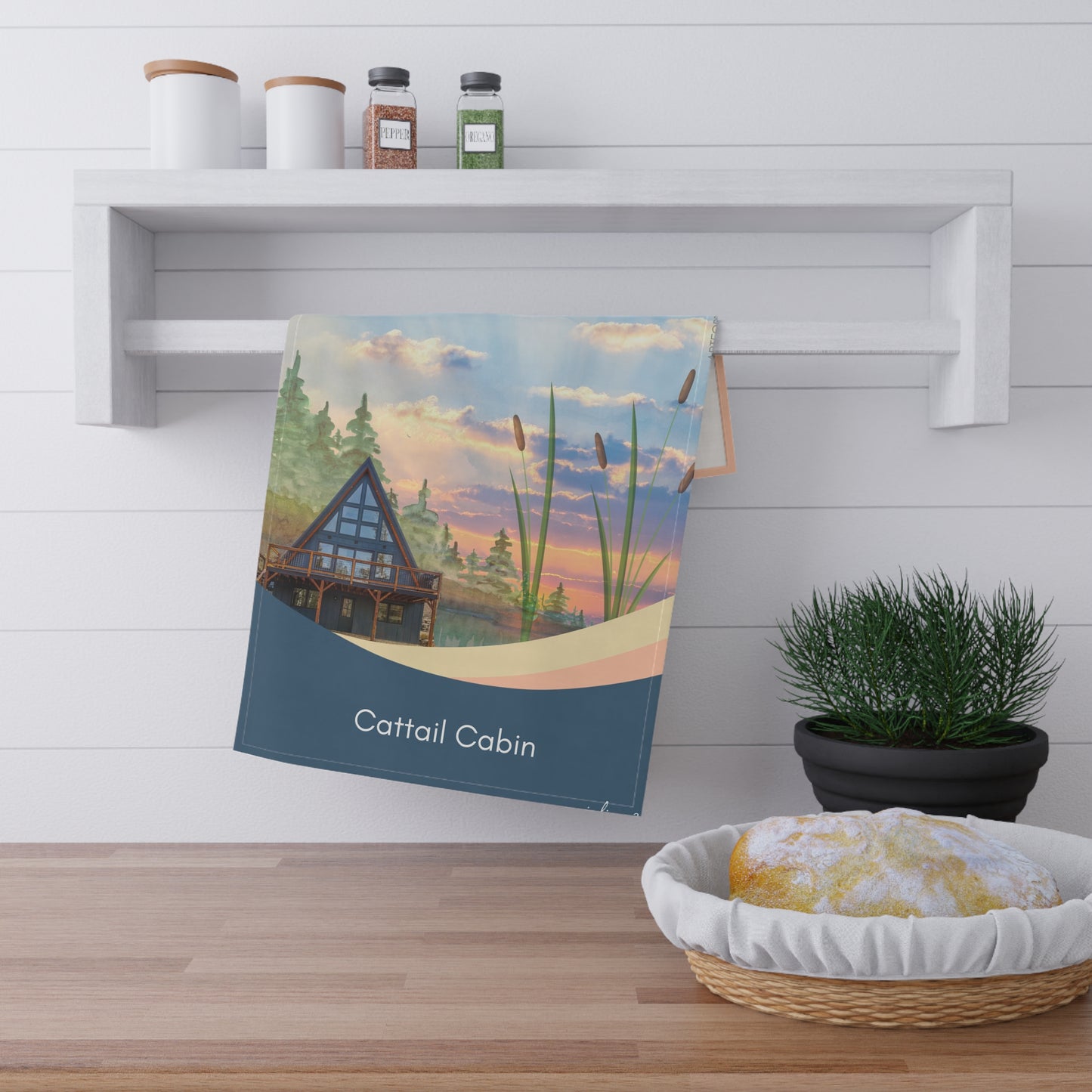 Custom Dreamscape Tea Towels featuring a photo of your home (available after Dreamscape Welcome Purchase) Vista Nuovo Fine Art Prints by Juliana2me
