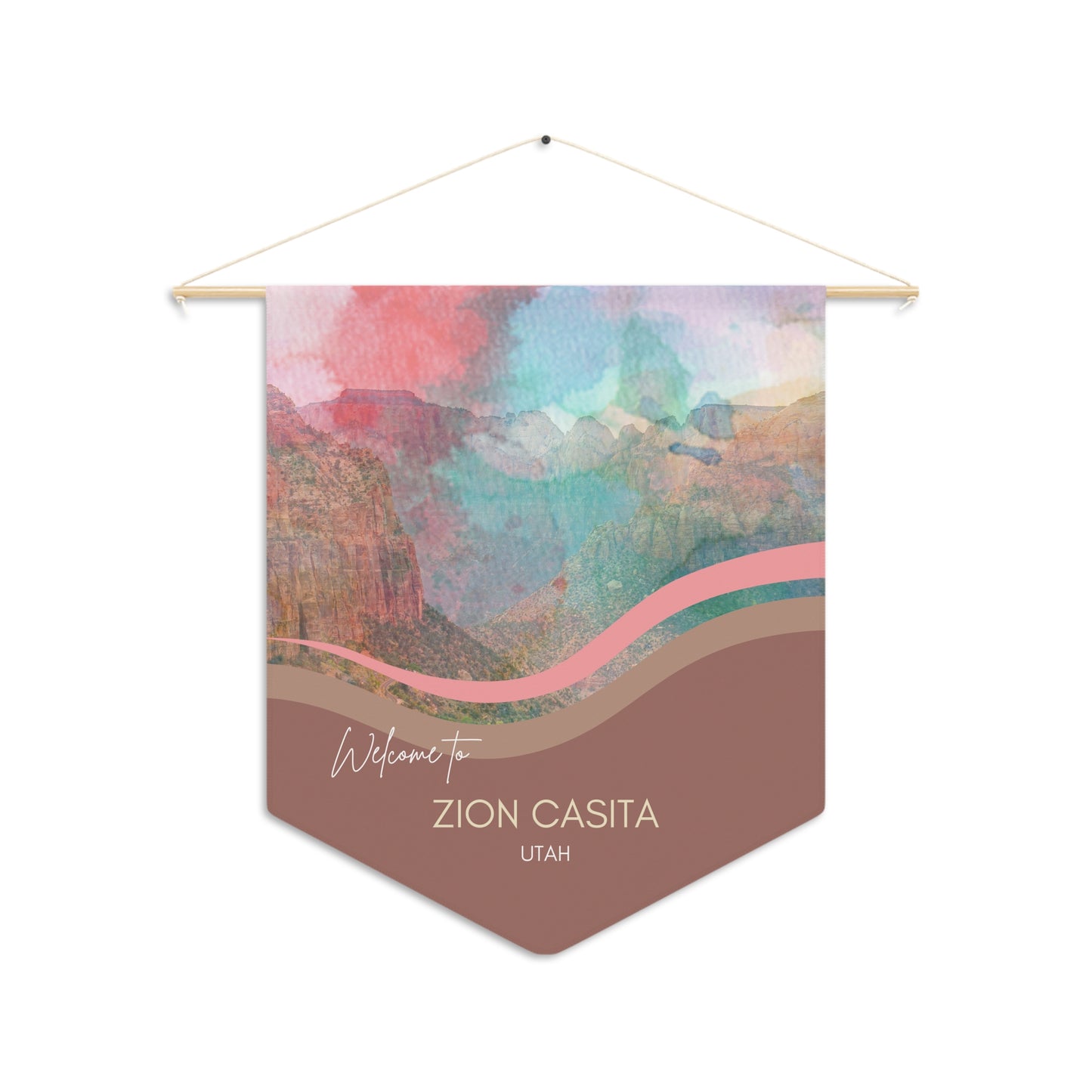 ZION Welcome Pennant for Airbnb Hosts Vista Nuovo Fine Art Prints by Juliana2me