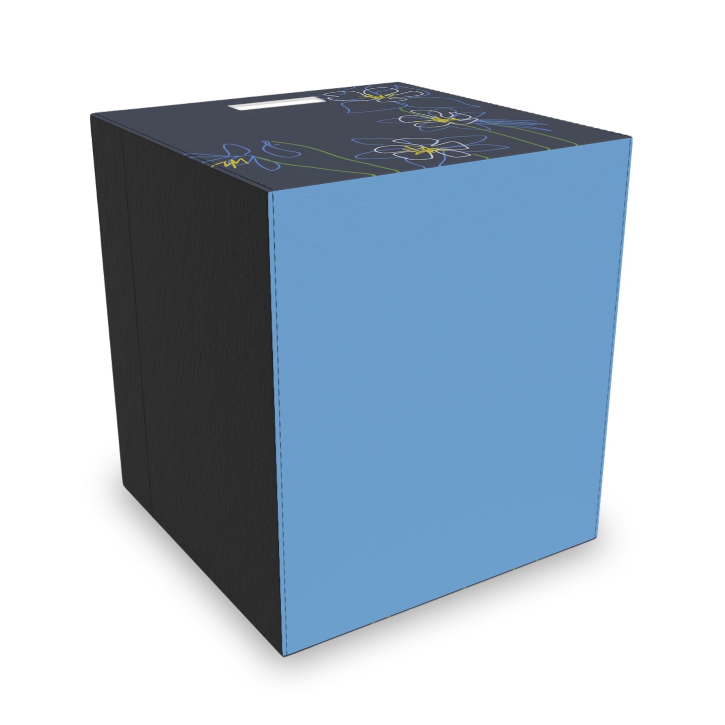 Felt Storage Box - Blue Columbine Chic Organizer for Airbnb Towels & Linens Vista Nuovo Fine Art Prints by Juliana2me