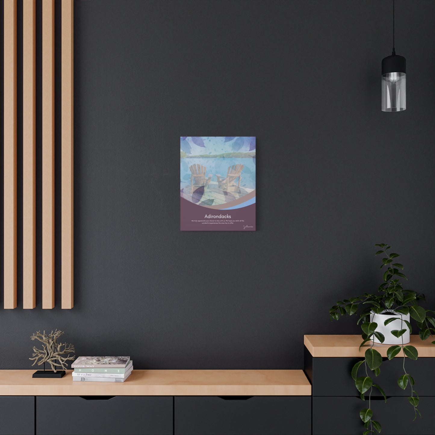 Adirondacks Canvas Welcome Sign for Airbnb Hosts Vista Nuovo Fine Art Prints by Juliana2me