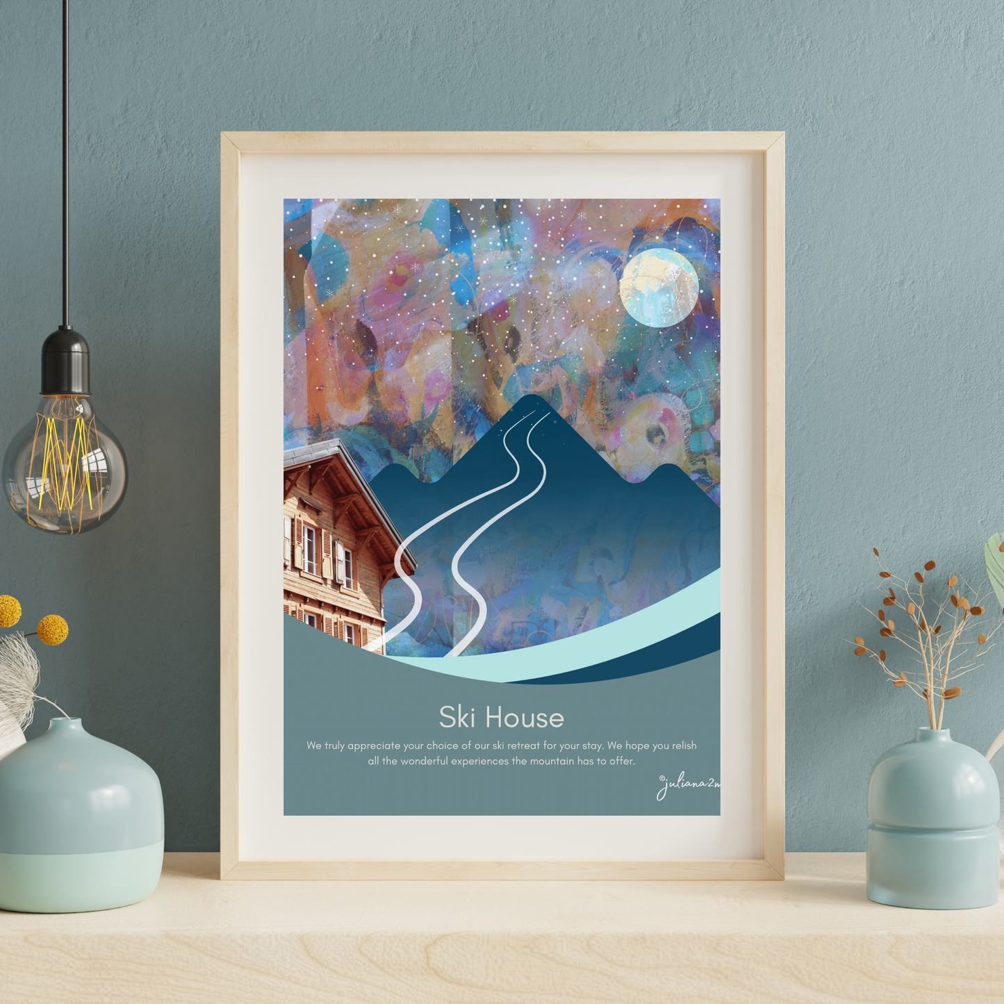 "Wonderful Welcome" Semi-Custom Airbnb Welcome Sign with your Photo Vista Nuovo Fine Art Prints by Juliana2me