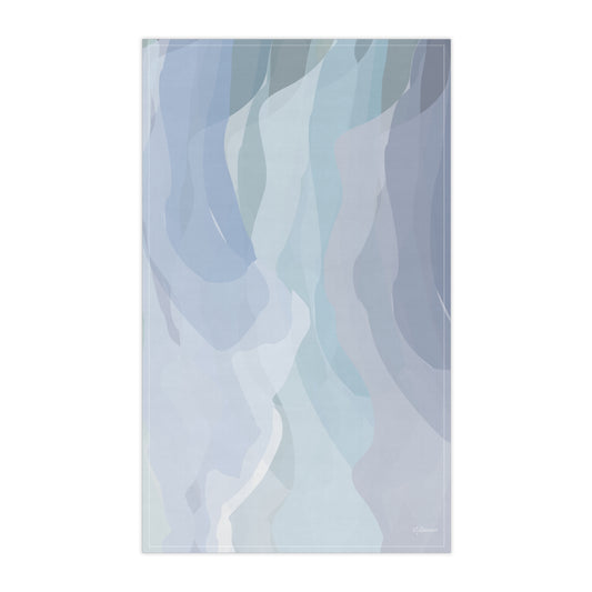 Powder Day Abstract Tea Towels - Stylish Cotton & Poly Fabric Kitchen Decor for Your Vacation Ski Rental Home