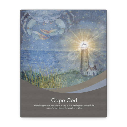 Cape Cod Canvas Welcome Sign for Airbnb Hosts