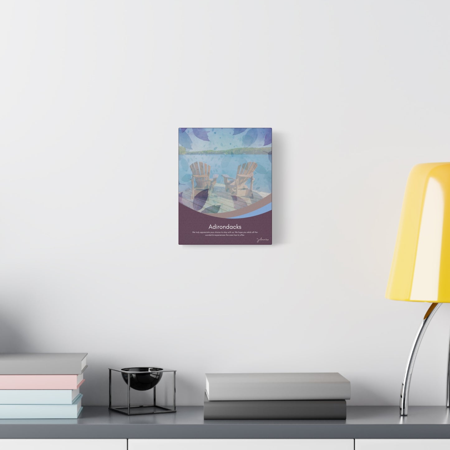 Adirondacks Canvas Welcome Sign for Airbnb Hosts Vista Nuovo Fine Art Prints by Juliana2me