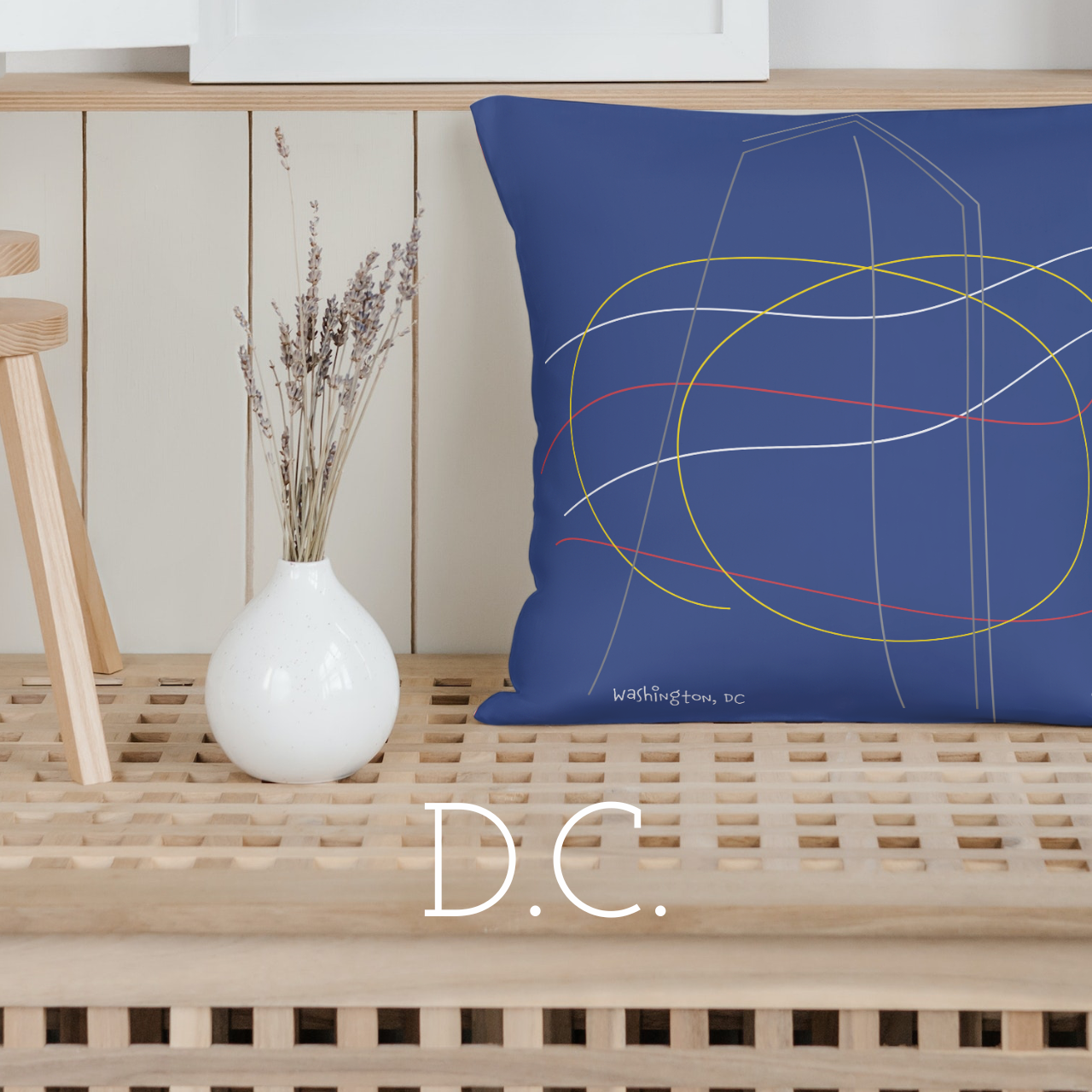 Mini Major Cities Pillows For Airbnb/Vrbo/Homeaway Vacation Rental Homes in and Around the Cities Vista Nuovo Fine Art Prints by Juliana2me