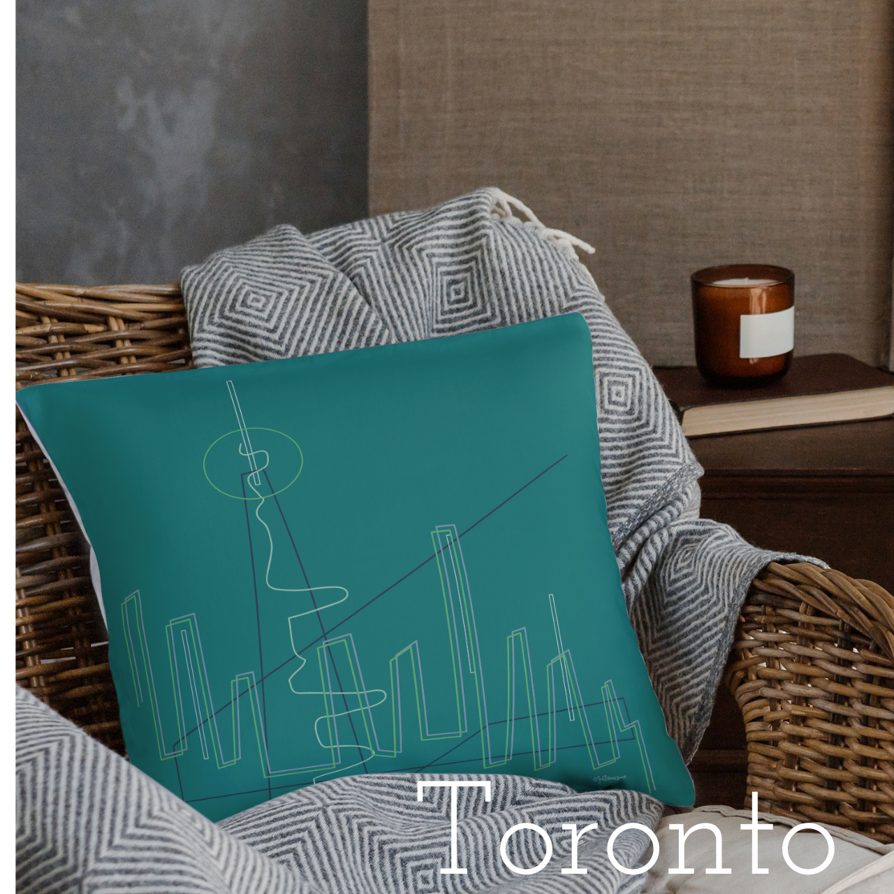 Mini Major Cities Pillows For Airbnb/Vrbo/Homeaway Vacation Rental Homes in and Around the Cities Vista Nuovo Fine Art Prints by Juliana2me
