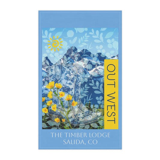 Out West-Mountain Inspired Tea Towels, Artistic Kitchen Decor for your Airbnb or Vrbo Vacation Rental Home in the West