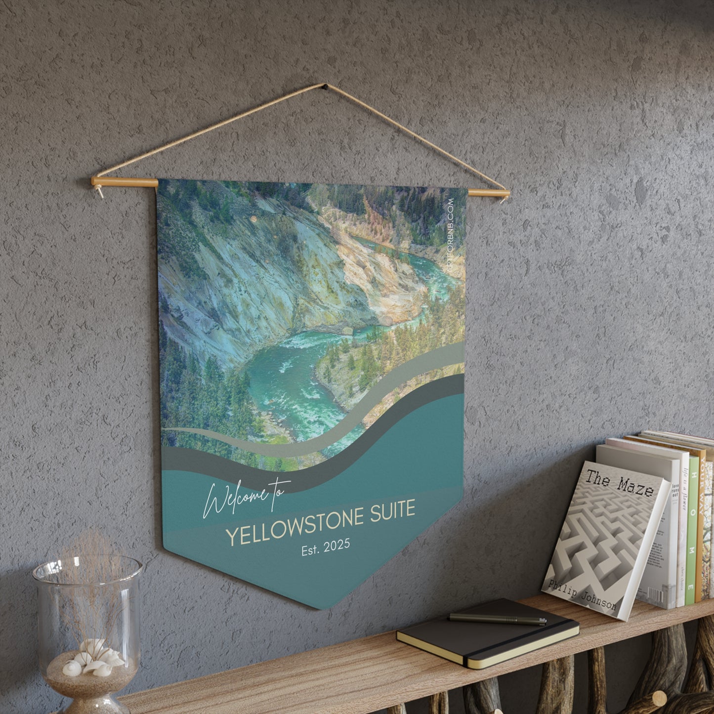 YELLOWSTONE Welcome Pennant for Airbnb Hosts Vista Nuovo Fine Art Prints by Juliana2me