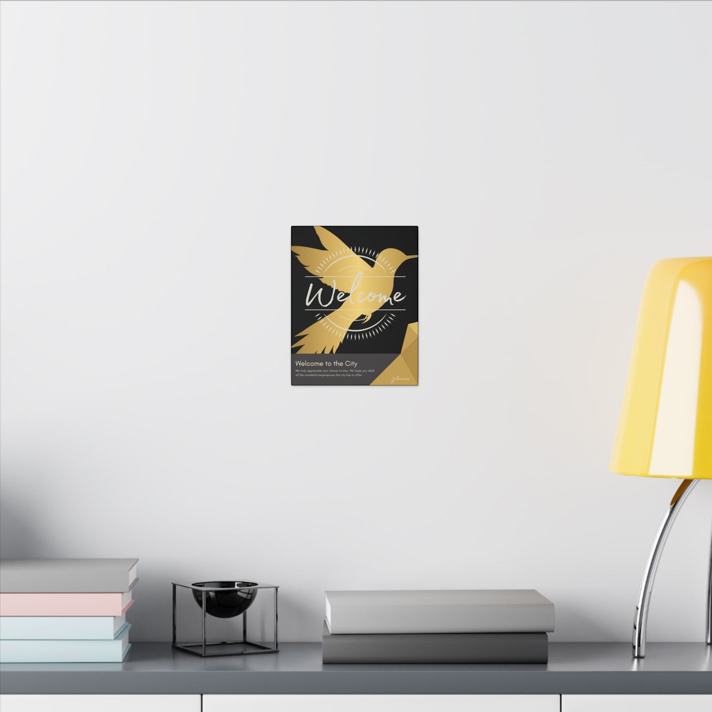 Canvas Welcome Sign for Airbnb Hosts (Welcome to the City) Vista Nuovo Fine Art Prints by Juliana2me