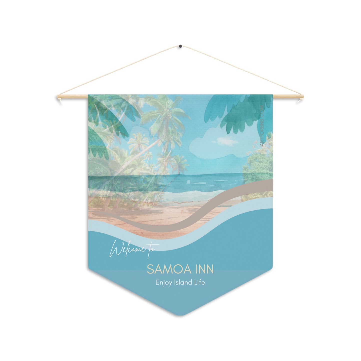 SAMOA Welcome Pennant for Airbnb Hosts Vista Nuovo Fine Art Prints by Juliana2me