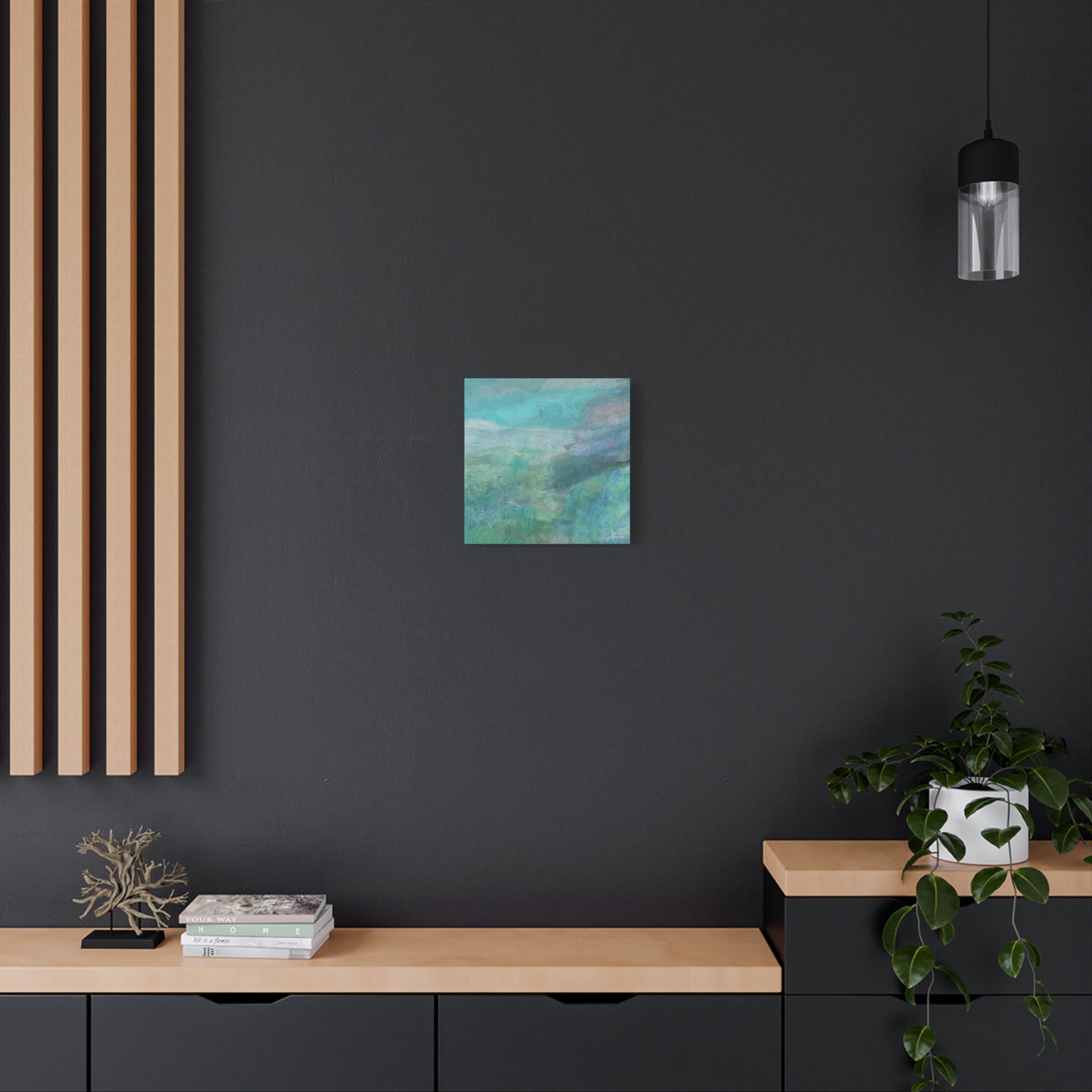 "Tealy" Canvas Art Print for Beach, Lake or City Vacation Homes Vista Nuovo Fine Art Prints by Juliana2me