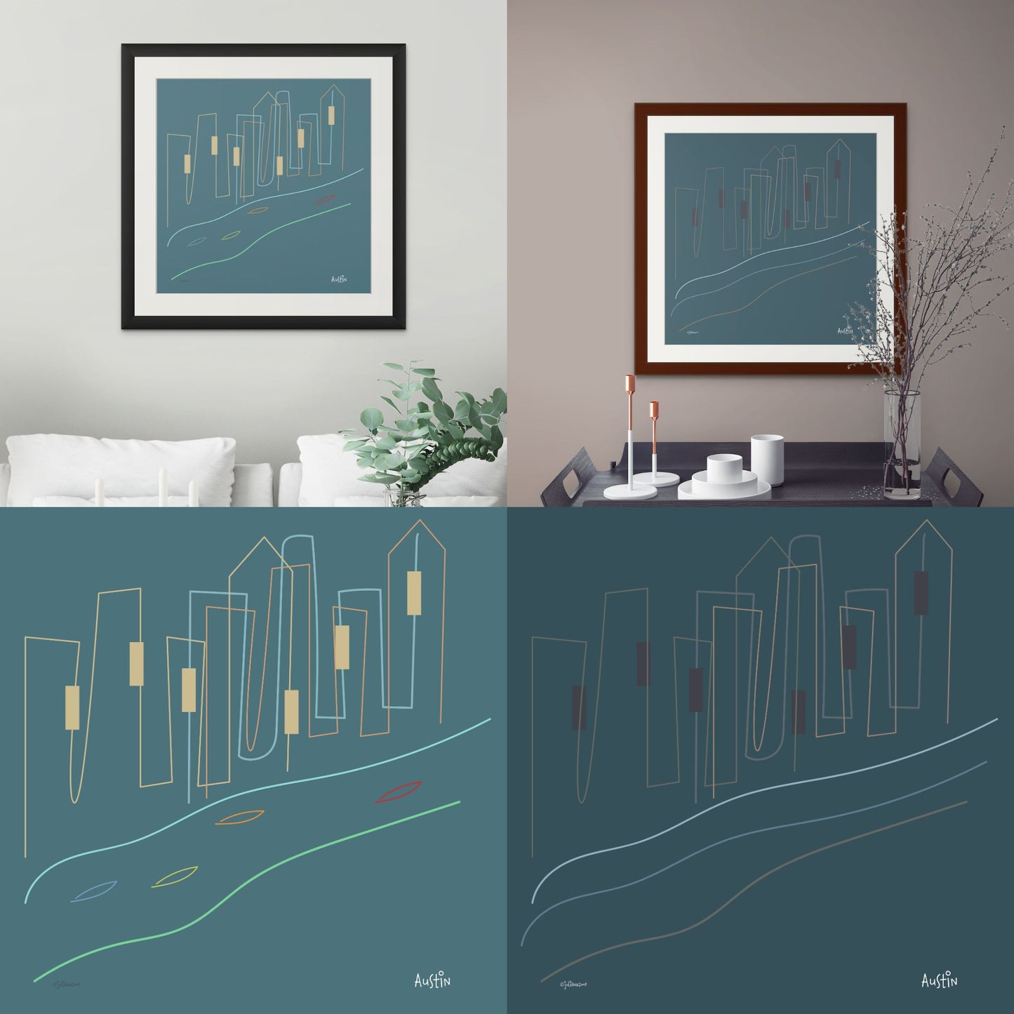 Mini Major Cities Limited Edition Fine Art Prints (framed) Vista Nuovo Fine Art Prints by Juliana2me