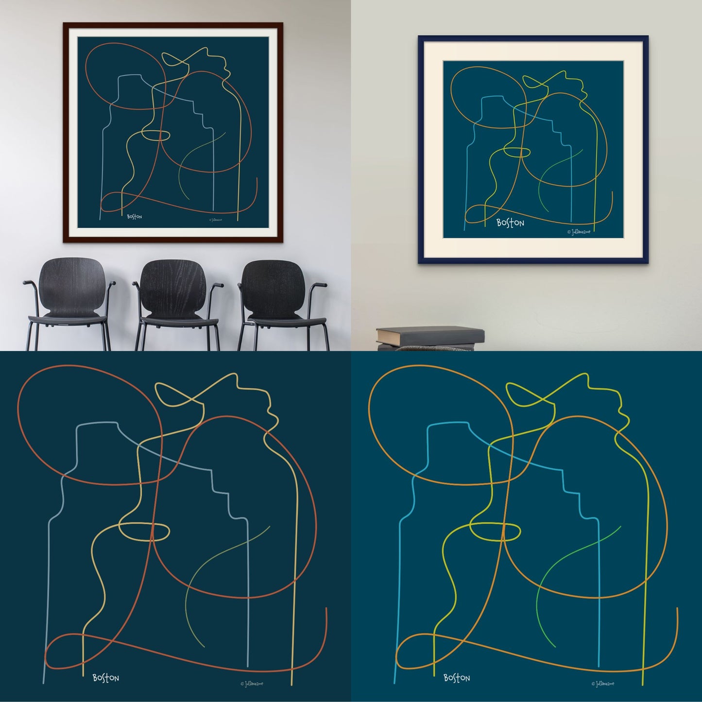 Mini Major Cities Limited Edition Fine Art Prints (framed) Vista Nuovo Fine Art Prints by Juliana2me