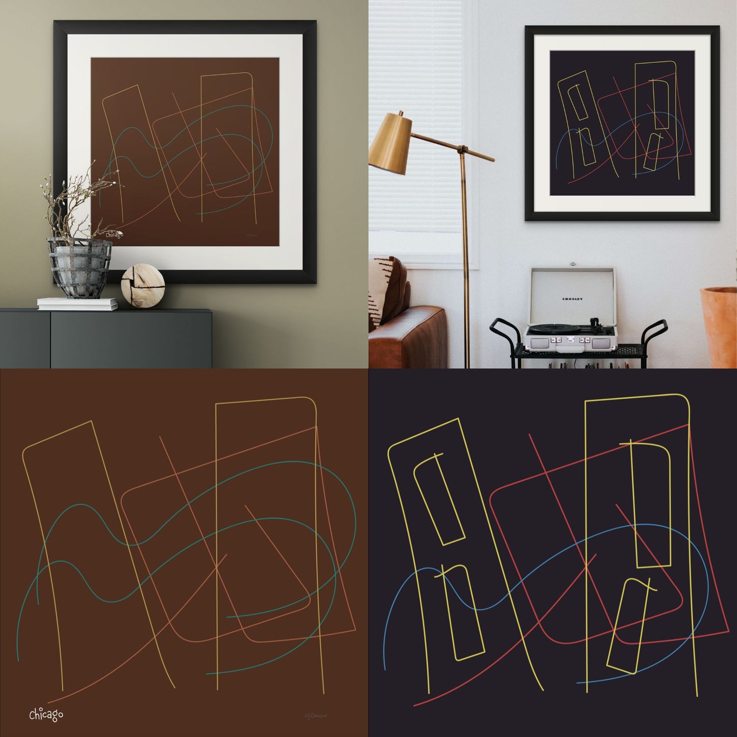 Mini Major Cities Limited Edition Fine Art Prints (framed) Vista Nuovo Fine Art Prints by Juliana2me