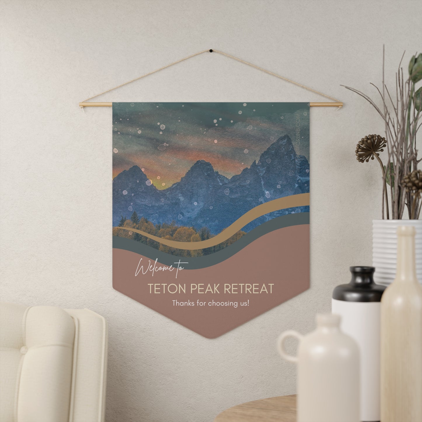 MAKE IT YOURS Fully Personalized Airbnb Welcome Banner by NH Artist Juliana2me Vista Nuovo Fine Art Prints by Juliana2me