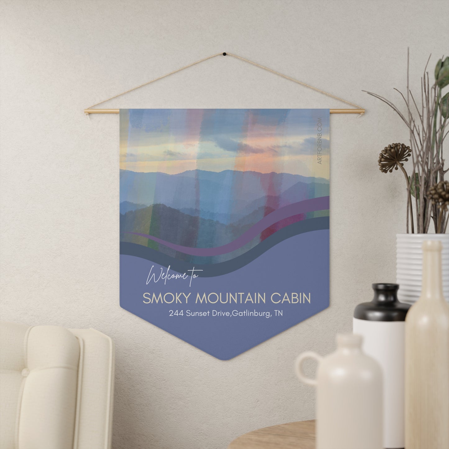 MAKE IT YOURS Fully Personalized Airbnb Welcome Banner by NH Artist Juliana2me Vista Nuovo Fine Art Prints by Juliana2me