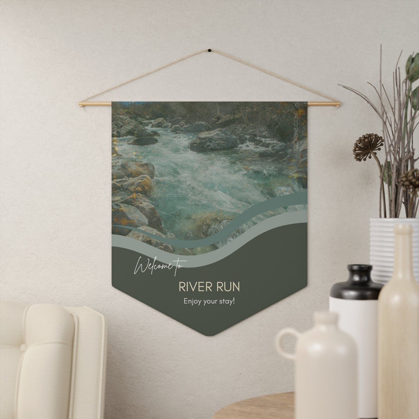 MAKE IT YOURS Fully Personalized Airbnb Welcome Banner by NH Artist Juliana2me Vista Nuovo Fine Art Prints by Juliana2me
