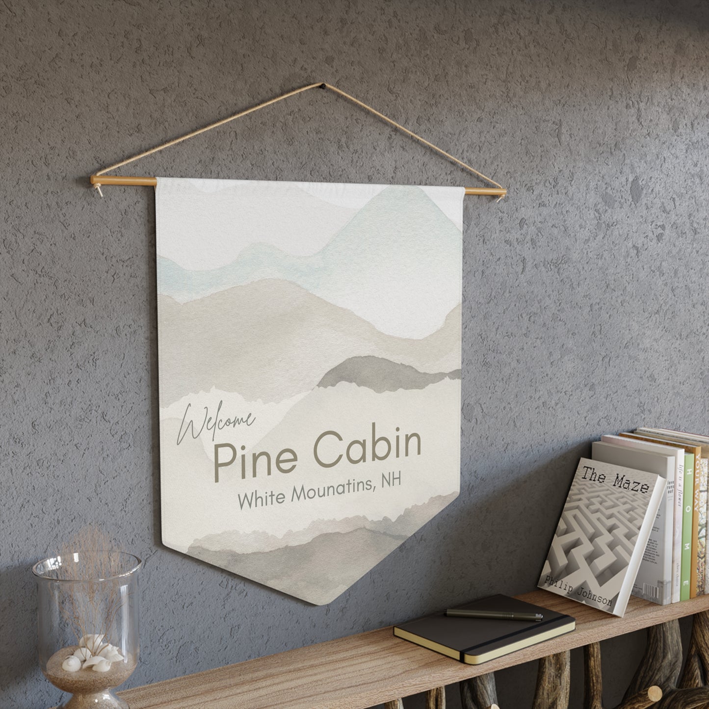 Welcome Banner with the Name and location of your Airbnb to welcome your guests Vista Nuovo Fine Art Prints by Juliana2me