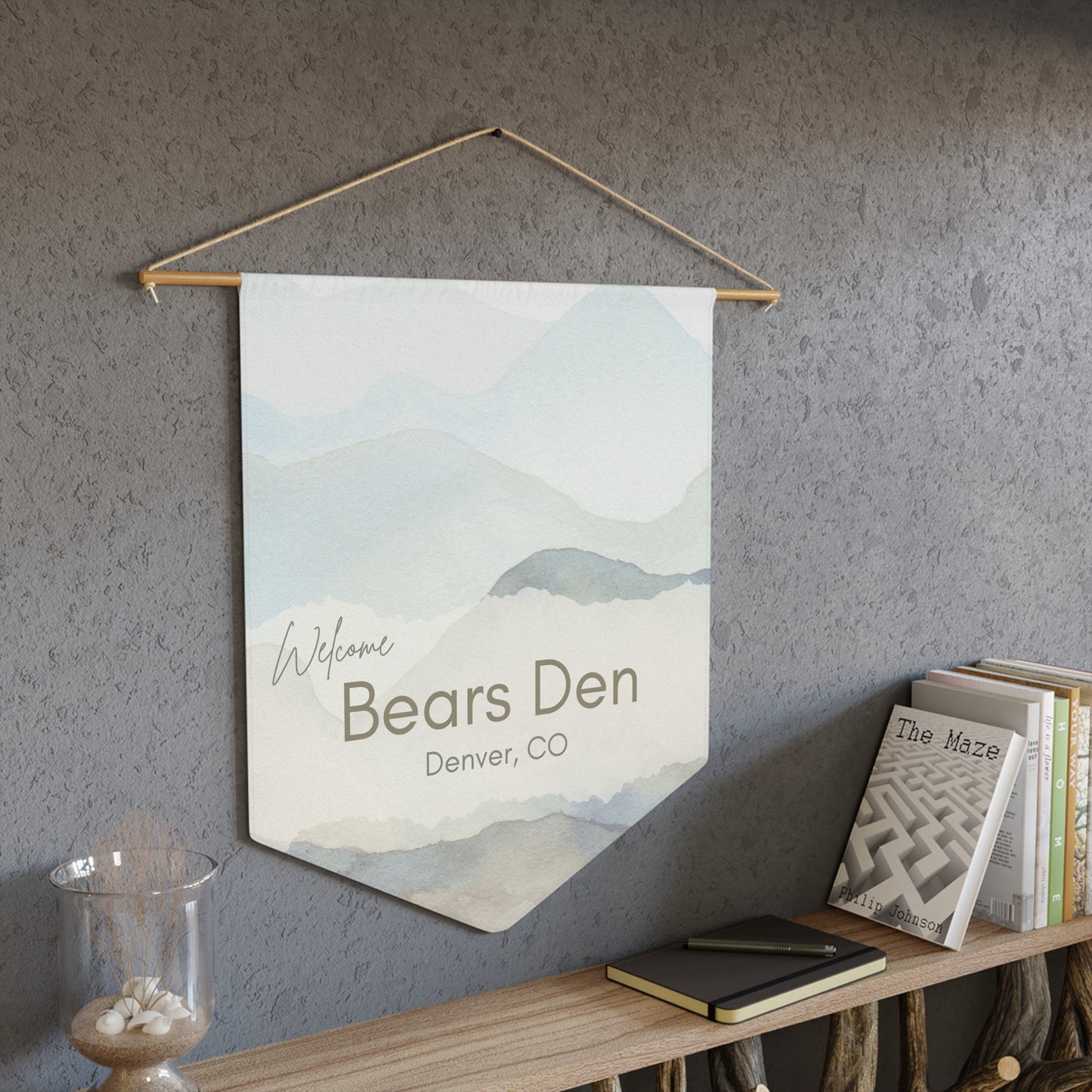 Welcome Banner with the Name and location of your Airbnb to welcome your guests Vista Nuovo Fine Art Prints by Juliana2me