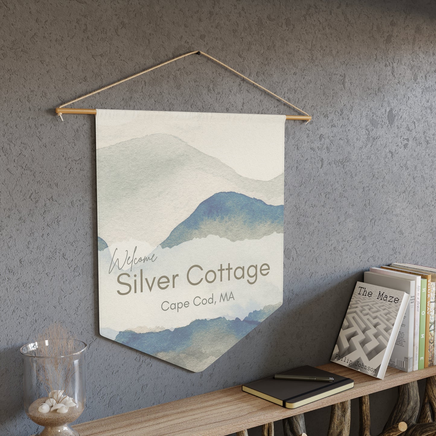 Welcome Banner with the Name and location of your Airbnb to welcome your guests Vista Nuovo Fine Art Prints by Juliana2me