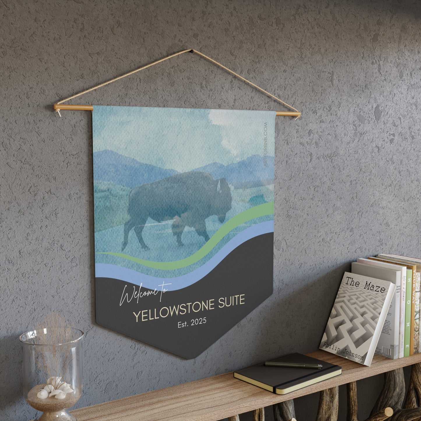 MAKE IT YOURS Fully Personalized Airbnb Welcome Banner by NH Artist Juliana2me Vista Nuovo Fine Art Prints by Juliana2me