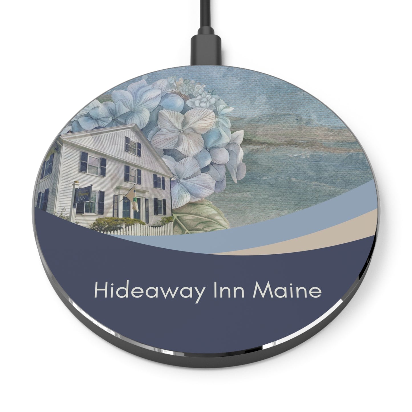 Custom "Dreamscape" Wireless Charger - Fast Charging Pad, Unique Airbnb Hospitality Item Vista Nuovo Fine Art Prints by Juliana2me