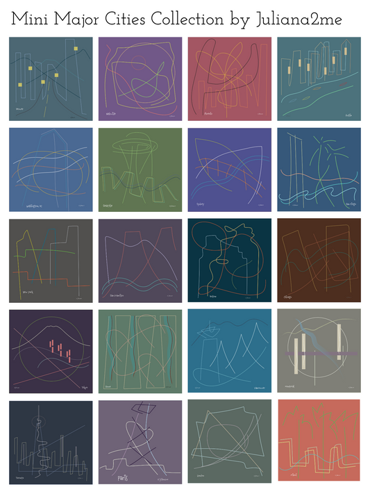 Mini Major Cities Limited Edition Fine Art Prints (unframed)