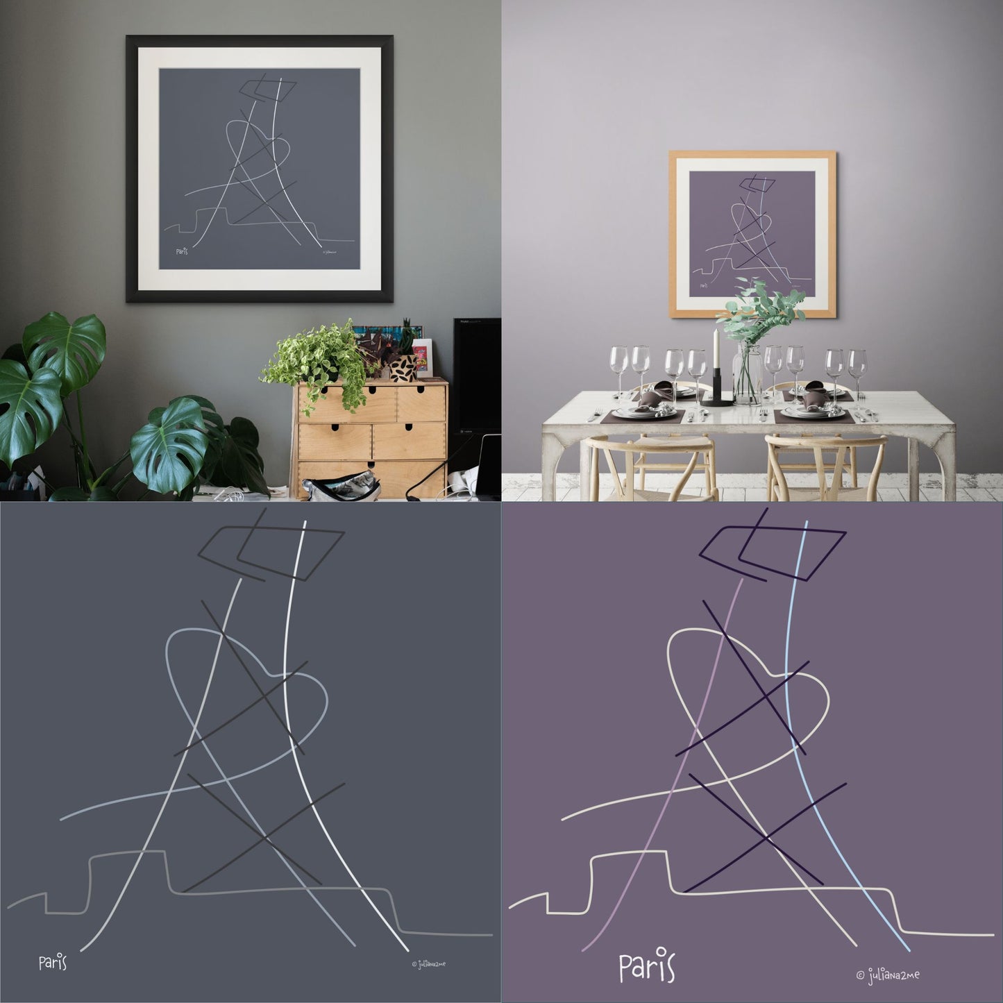 Mini Major Cities Limited Edition Fine Art Prints (framed) Vista Nuovo Fine Art Prints by Juliana2me