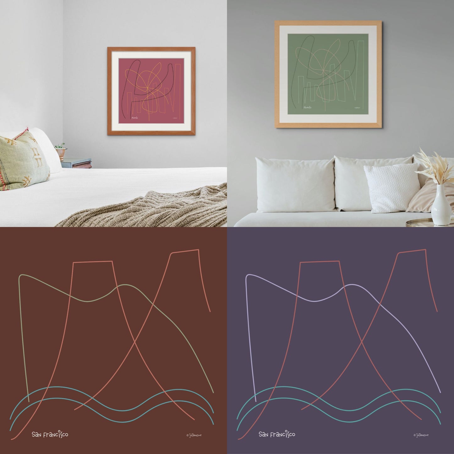 Mini Major Cities Limited Edition Fine Art Prints (framed) Vista Nuovo Fine Art Prints by Juliana2me