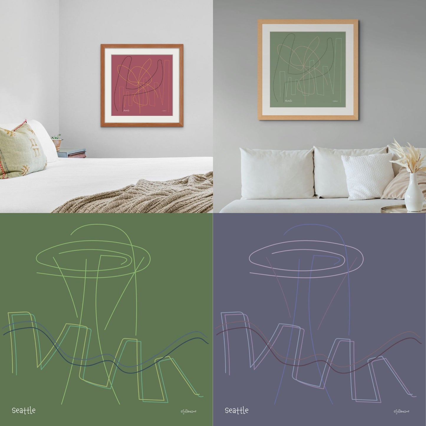 Mini Major Cities Limited Edition Fine Art Prints (framed) Vista Nuovo Fine Art Prints by Juliana2me