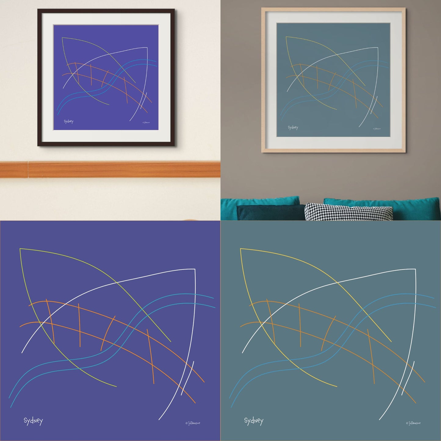 Mini Major Cities Limited Edition Fine Art Prints (framed) Vista Nuovo Fine Art Prints by Juliana2me