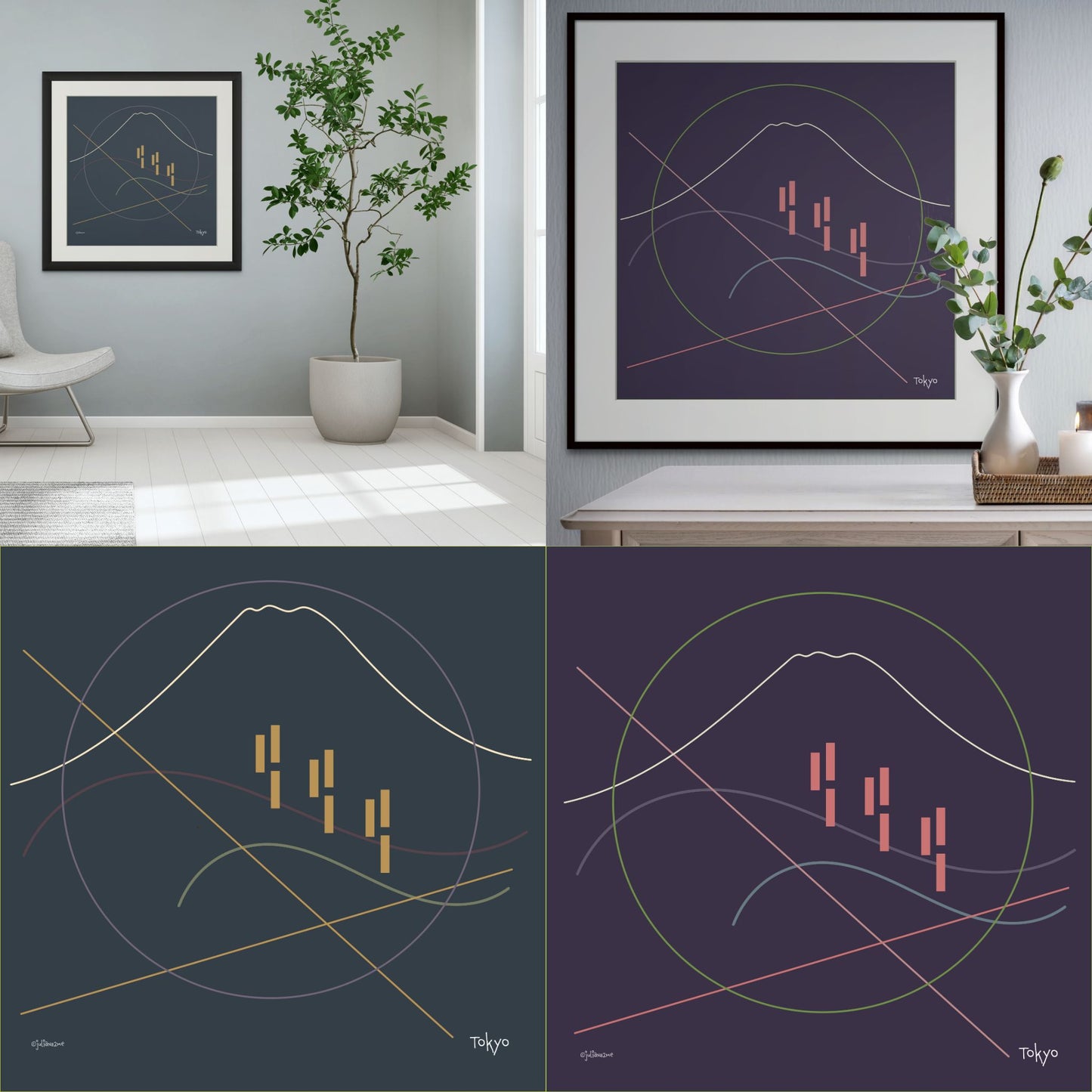 Mini Major Cities Limited Edition Fine Art Prints (framed) Vista Nuovo Fine Art Prints by Juliana2me