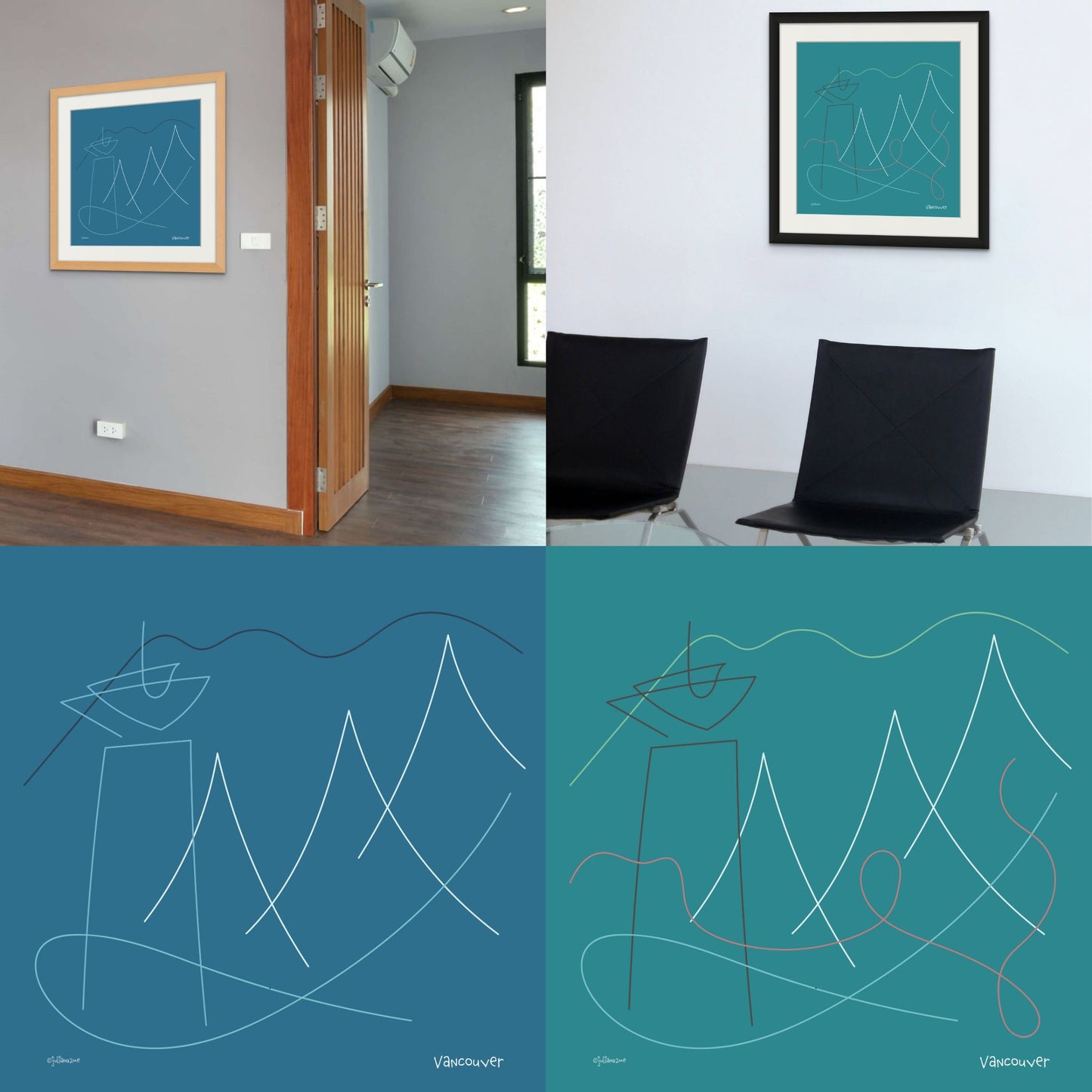 Mini Major Cities Limited Edition Fine Art Prints (framed) Vista Nuovo Fine Art Prints by Juliana2me