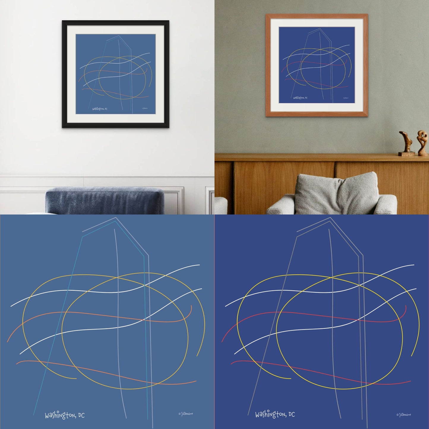 Mini Major Cities Limited Edition Fine Art Prints (framed) Vista Nuovo Fine Art Prints by Juliana2me