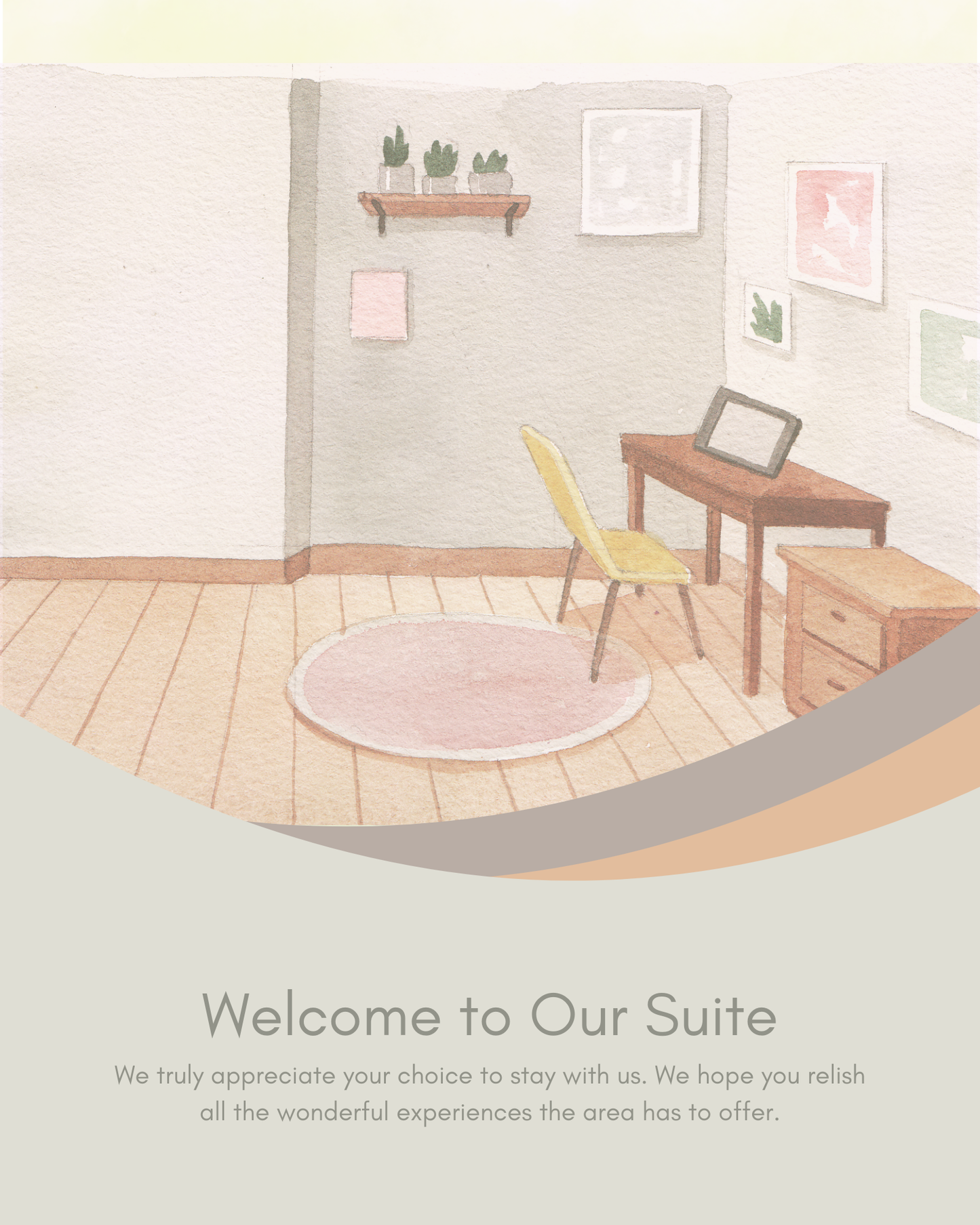 "Watercolor Welcome"  Personalized Welcome Sign for Airbnb Vacation Rental Homes Vista Nuovo Fine Art Prints by Juliana2me