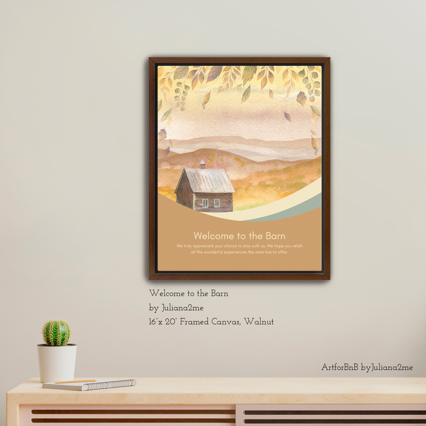 "Watercolor Welcome"  Personalized Welcome Sign for Airbnb Vacation Rental Homes Vista Nuovo Fine Art Prints by Juliana2me