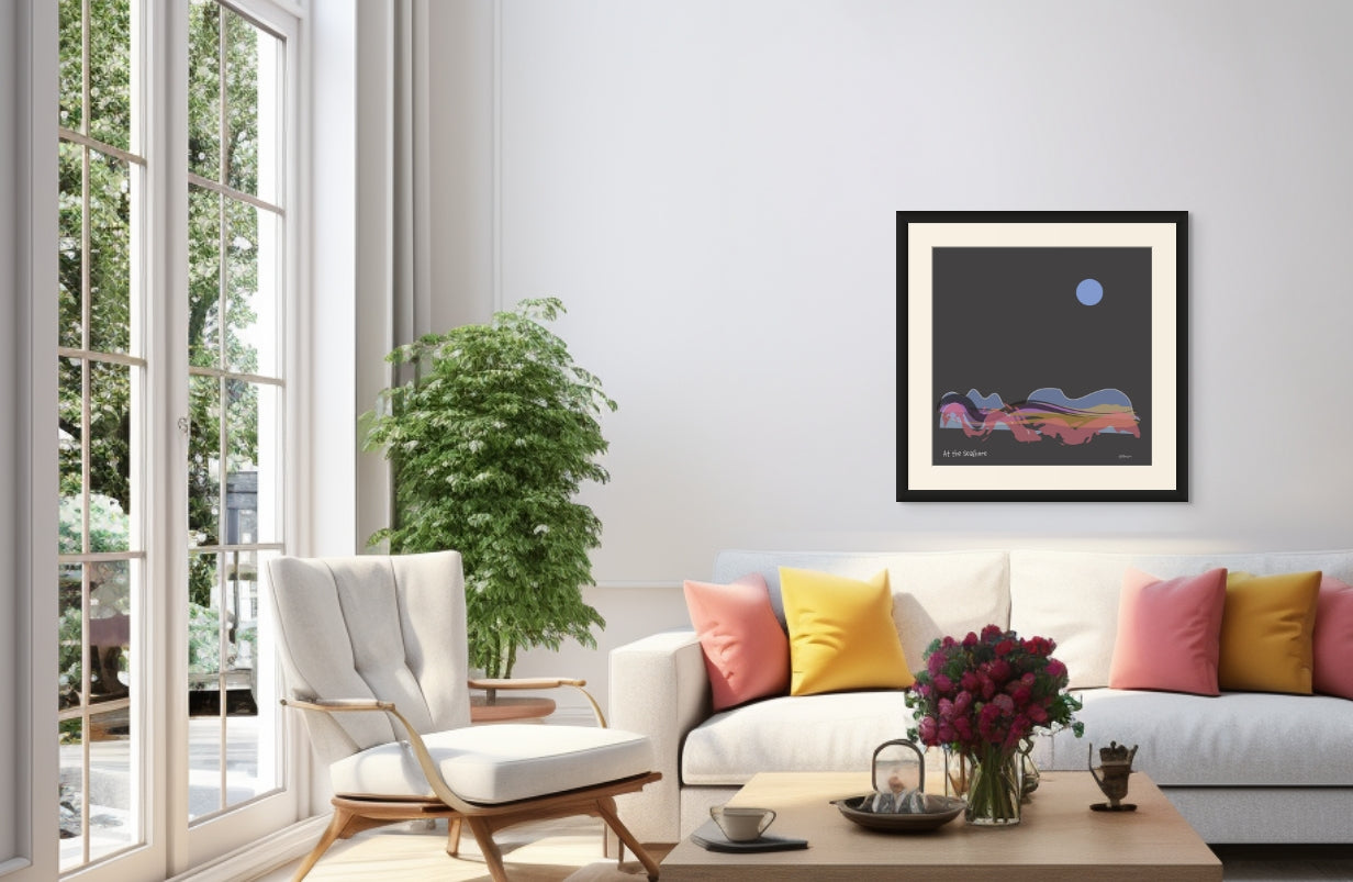 At the Seashore (Midnight Colors) Vista Nuovo Fine Art Prints by Juliana2me