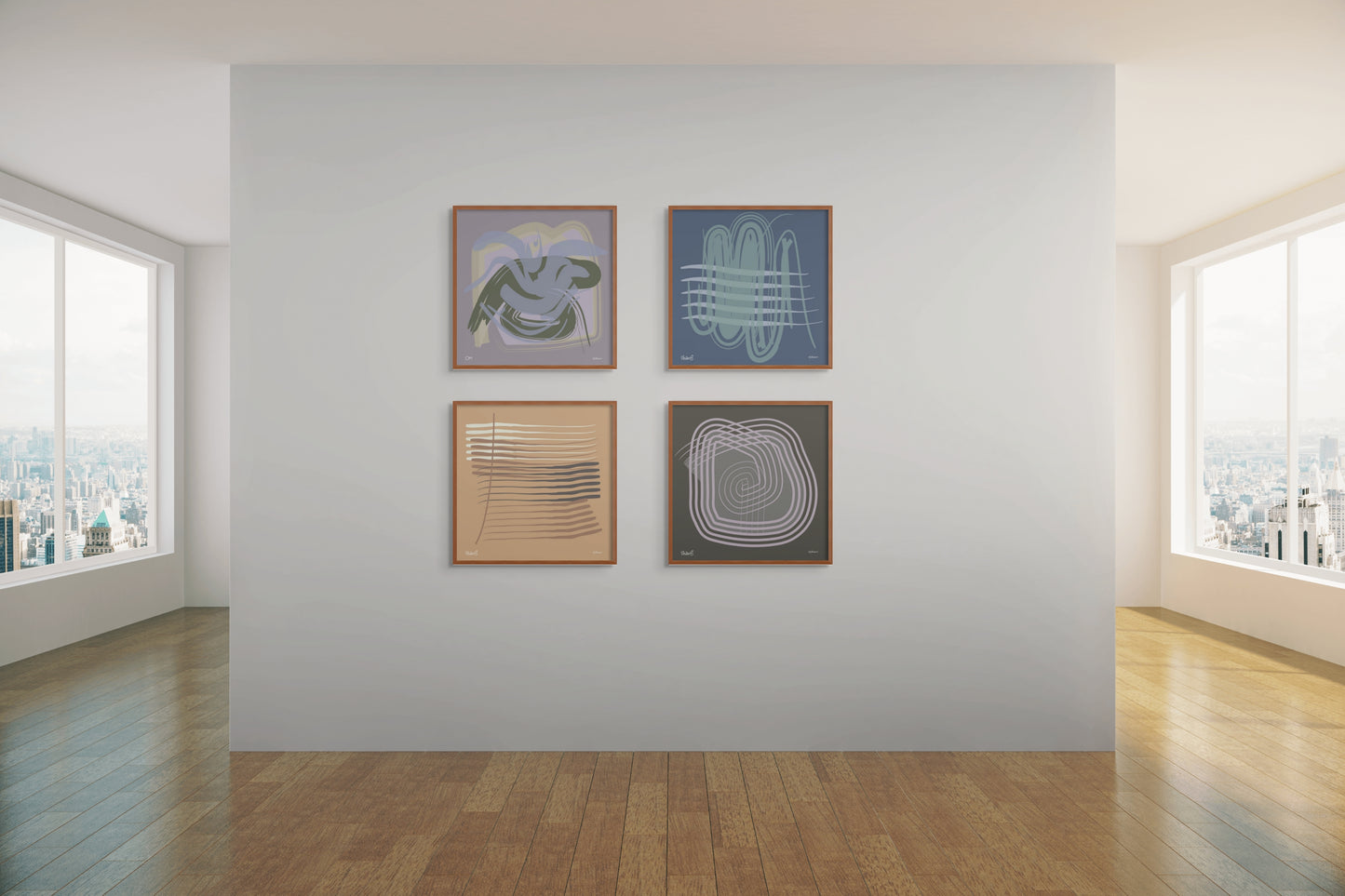 OM, Shanti Shanti Shanti (Gallery Wall) 4 framed prints