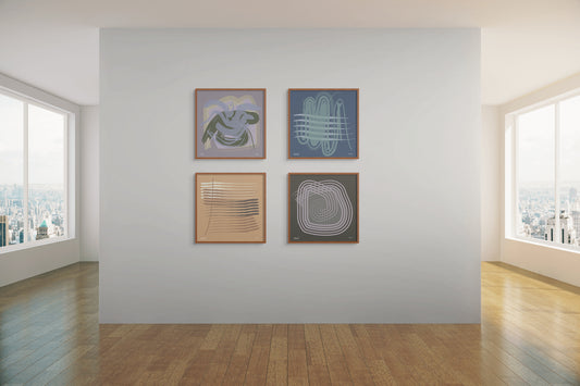 OM, Shanti Shanti Shanti (Gallery Wall) 4 framed prints